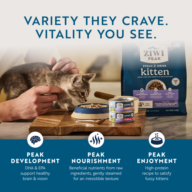 ZIWI Peak Kitten Steam & Dried Chicken & Southern Blue Whiting Dry Cat Food - Product Image 4