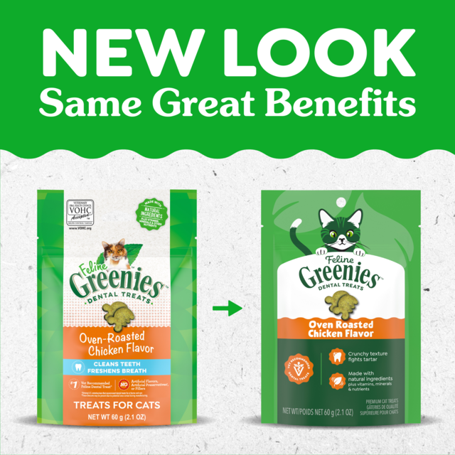 Greenies Oven Roasted Chicken Dental Cat Treats - Product Image
