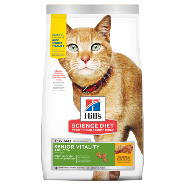 Hill's Science Diet Adult 7+ Senior Vitality Dry Cat Food - Product Image