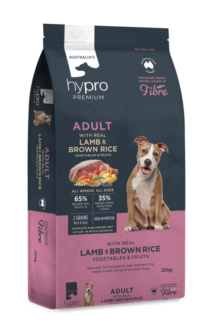 Hypro Premium Wholesome Grains Adult Lamb & Brown Rice Dry Dog Food - Product Image