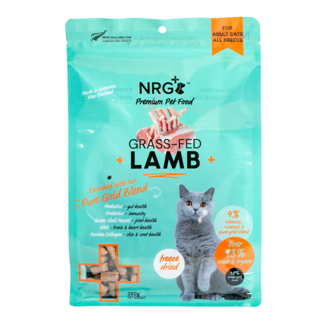 NRG+ Pure Gold Blend Lamb Freeze Dried Cat Food - Product Image