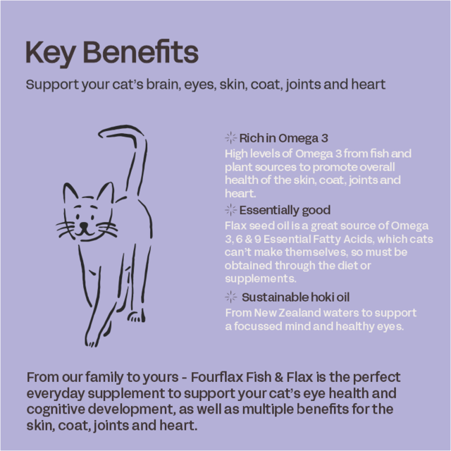 Fourflax Fish & Flax Oil Supplement for Cats - Product Image 1