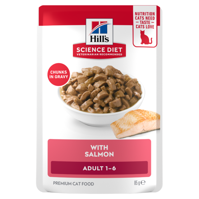Hill's Science Diet Adult Salmon in Gravy Fish Wet Cat Food - Product Image 1