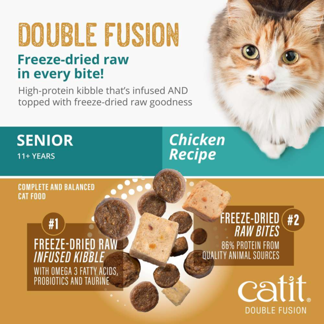 Catit Recipes Double Fusion Senior Chicken Dry Cat Food - Product Image 1