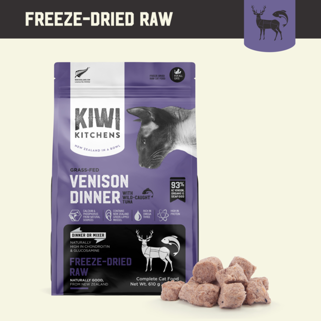 Kiwi Kitchens Venison & Tuna Freeze Dried Cat Food - Product Image 1
