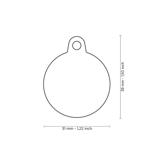 My Family QR Hushtag Plus Circle Cat and Dog Tag - Product Image 3