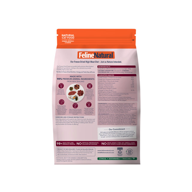Feline Natural Lamb & Venison Feast Freeze Dried Cat Food - Product Image 2