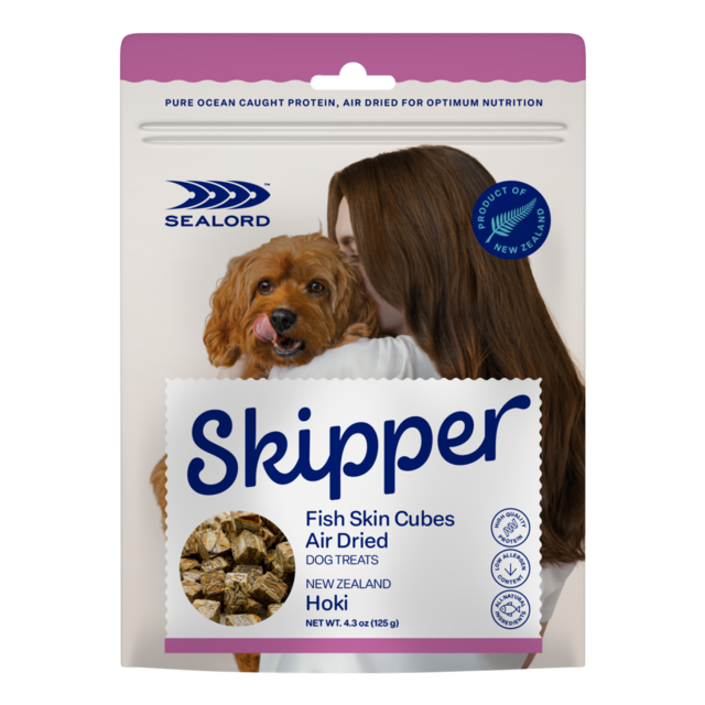 Sealord Skipper Hoki Skin Cubes Air Dried Dog Treats - Product Image