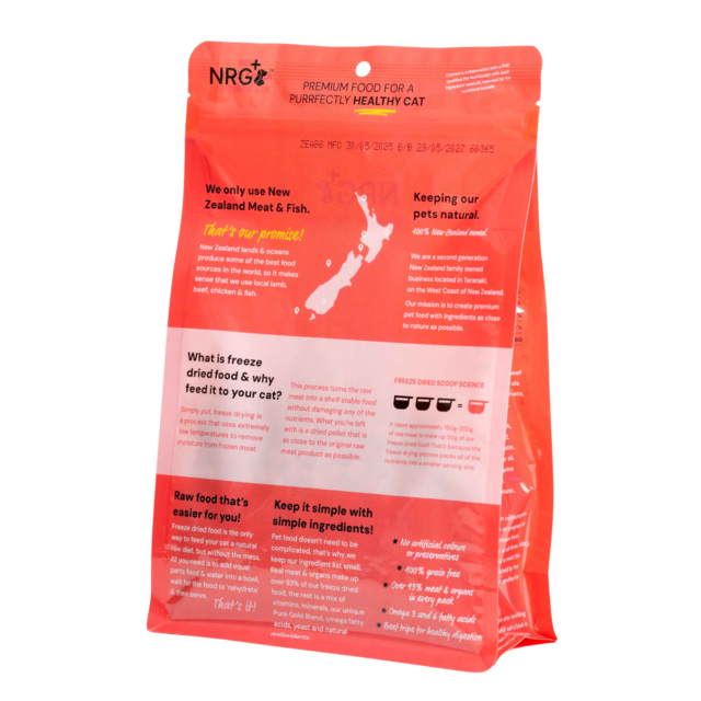 NRG+ Pure Gold Blend Beef Freeze Dried Cat Food - Product Image 5