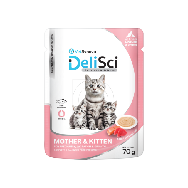 VetSynova DeliSci Mother & Kitten Mousse Wet Cat Food  - Product Image