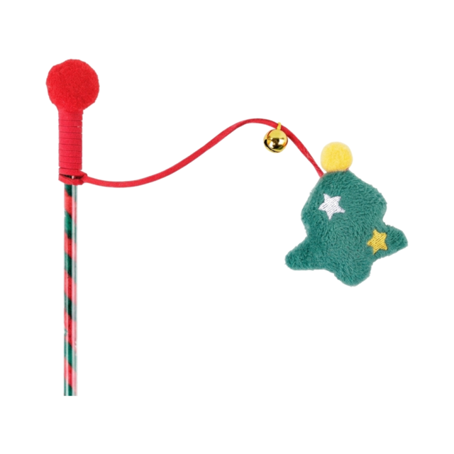 M-PETS Christmas Magic Tree Plush Cat Wand - Product Image 1