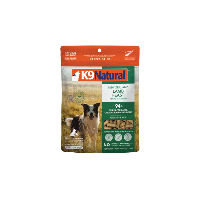 K9 Natural Lamb Feast Freeze Dried Dog Food Topper - Petdirect