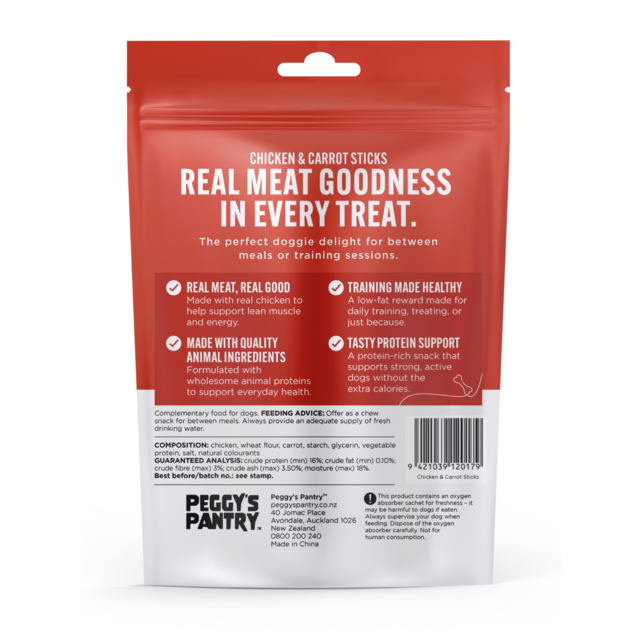 Peggy's Pantry Chicken & Carrot Sticks Dog Treats - Product Image 1