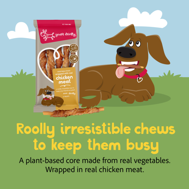 Yours Droolly Chicken Wrapped Vegetable Stick Dog Treats - Product Image 2
