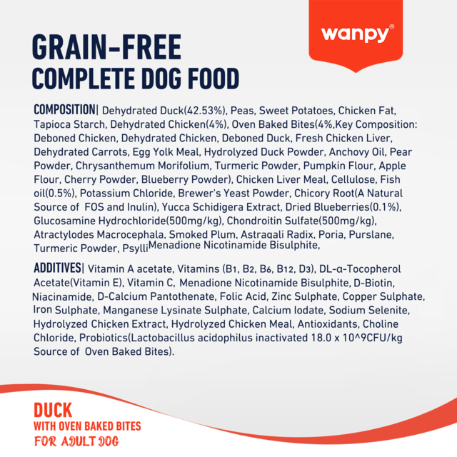 Wanpy Grain Free Adult Duck Recipe Dry Dog Food - Product Image 6