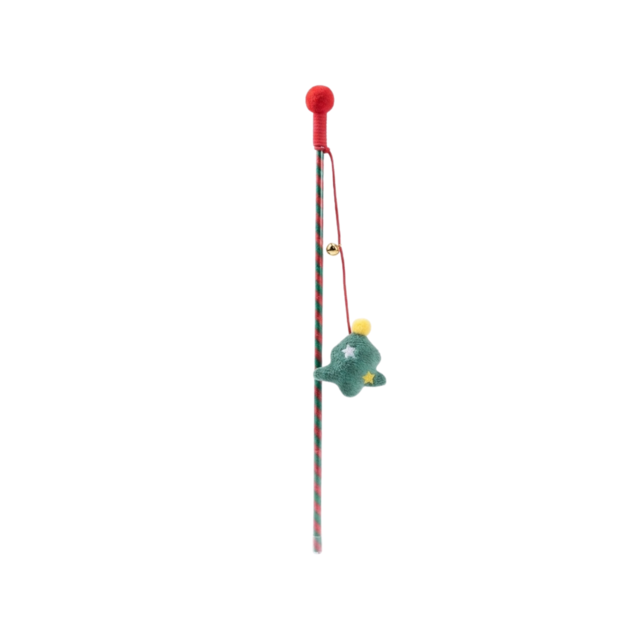 M-PETS Christmas Magic Tree Plush Cat Wand - Product Image
