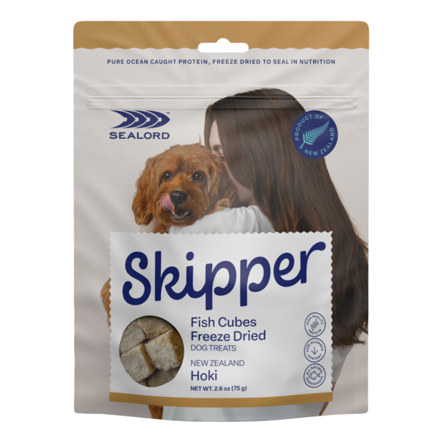 Sealord Skipper Hoki Cubes Freeze Dried Dog Treats - Product Image