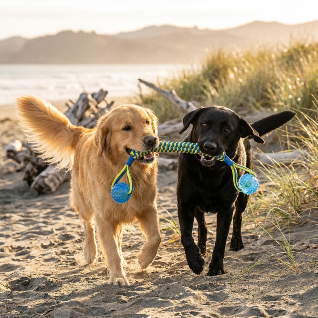 Pup & Purr Duo Tug Dog Rope Toy - Product Image 2