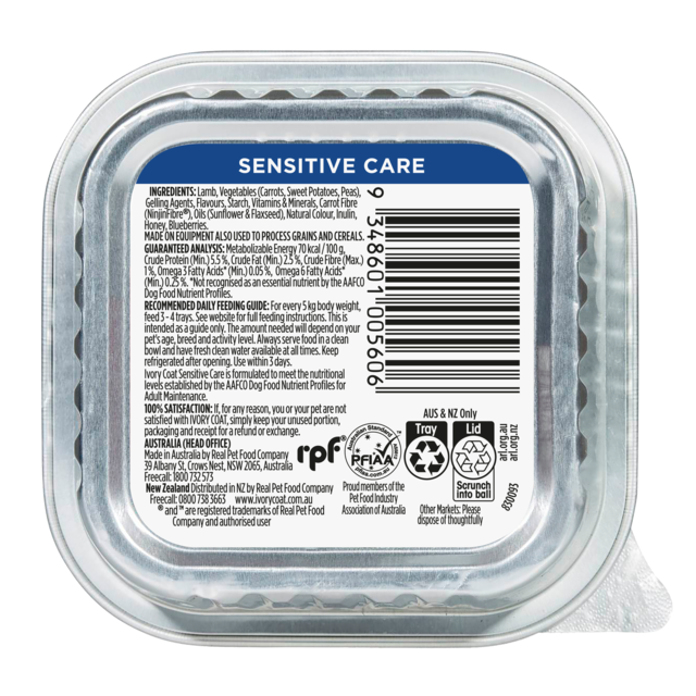Ivory Coat Raw Health Sensitive Care Lamb & Vegetables Adult Wet Dog Food - Product Image 8