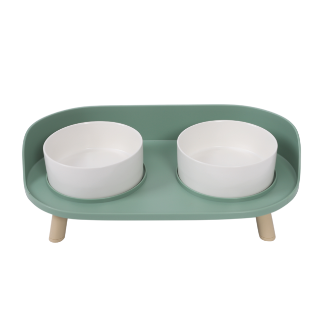 M-PETS Altitude Raised Ceramic Cat and Dog Bowl - Product Image
