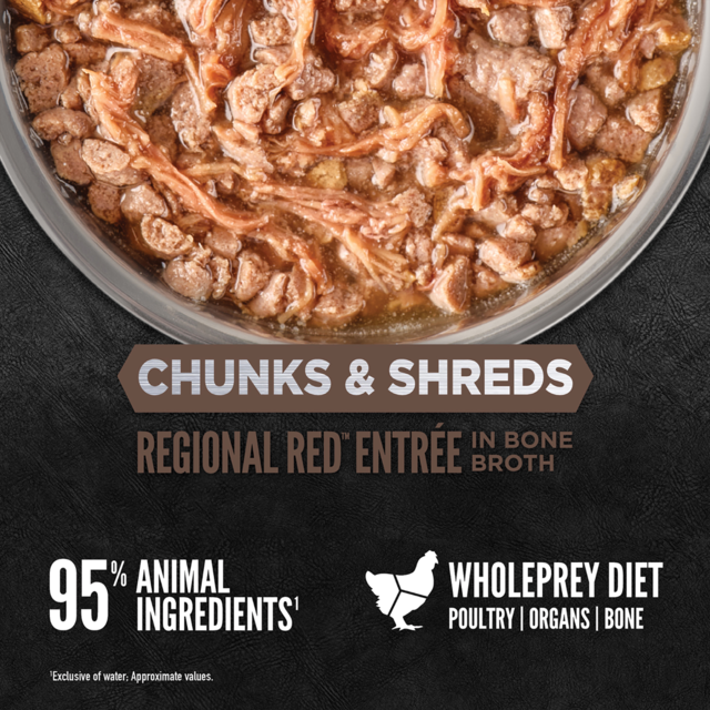 Orijen Regional Red Entrée Chunks & Shreds in Bone Broth Wet Cat Food - Product Image 1