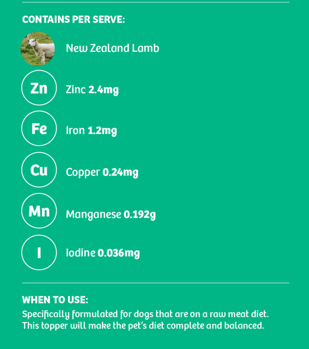 Earthz Pet Raw Diet Balance Lamb Topper for Dogs - Product Image 2