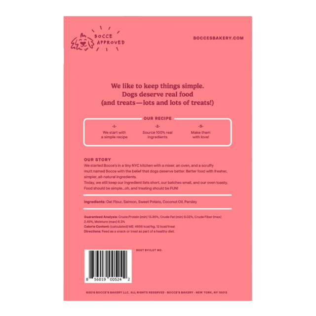 Bocce's Crunchy Biscuits Salmon Dog Treats - Product Image 1