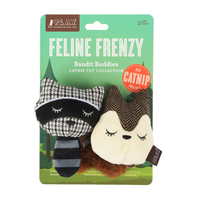 P.L.A.Y. Feline Frenzy Bandit Buddies Cat Toy  - Product Image