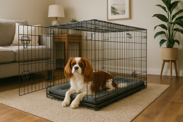 Pup & Purr Double Door Dog Crate with Divider - Product Image
