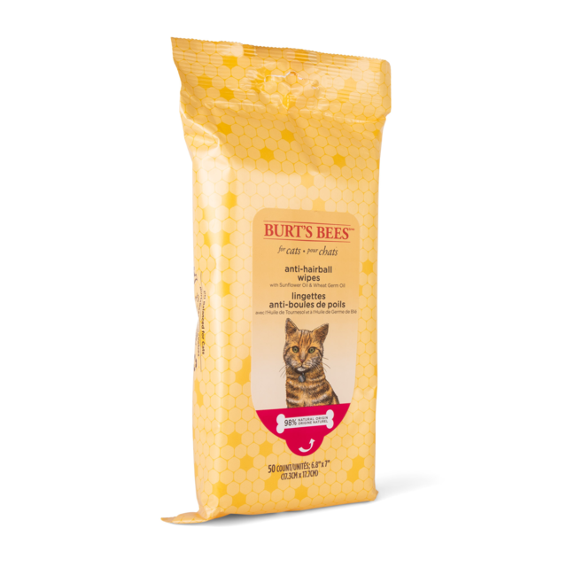 Burt's Bees Cat Anti-Hairball Cleansing Wipes - Product Image 1