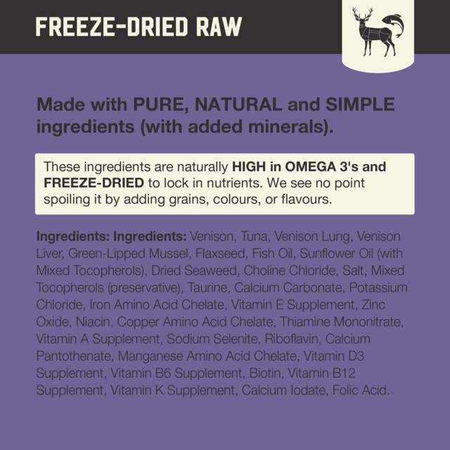 Kiwi Kitchens Venison & Tuna Freeze Dried Cat Food - Product Image 12