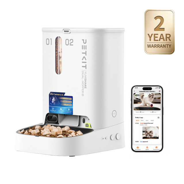 PETKIT Yumshare Dual Hopper 2 with Camera Smart Pet Feeder - Product Image