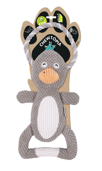 M-PETS Chewtopia Eco Plush Duck Dog Toy - Product Image 0