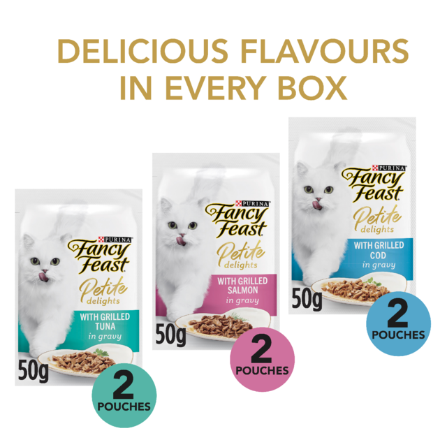 Fancy Feast Petite Delights Tuna Salmon & Cod Variety Pack Wet Cat Food - Product Image 1