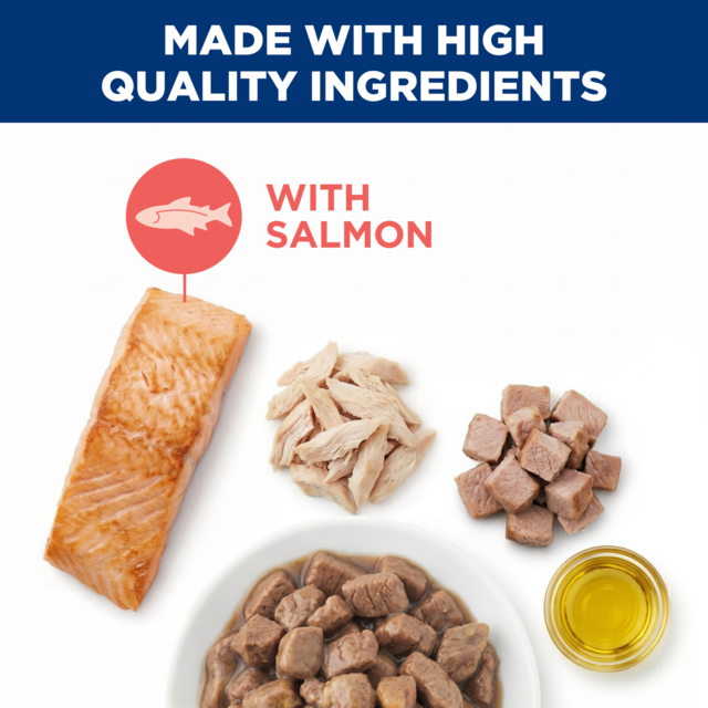 Hill's Science Diet Adult Salmon in Gravy Fish Wet Cat Food - Product Image 4