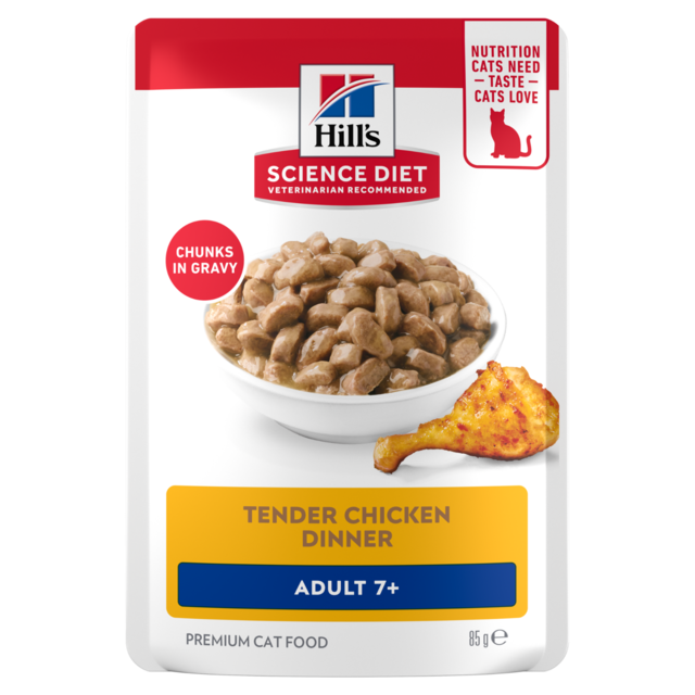 Hill's Science Diet Adult 7+ Chicken in Gravy Senior Wet Cat Food - Product Image 1