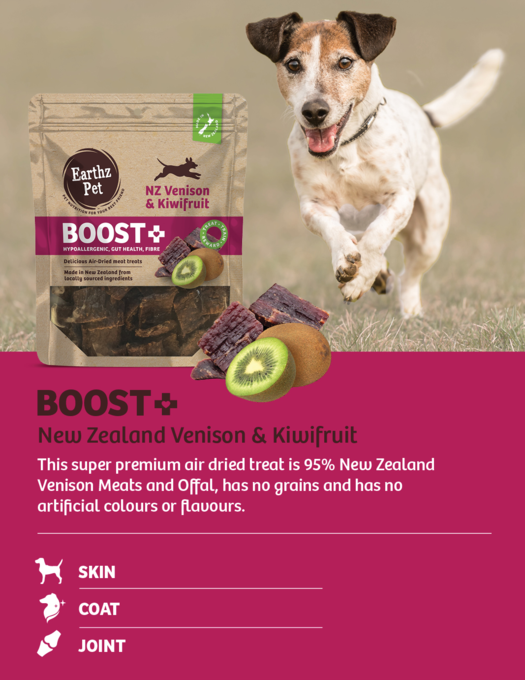 Earthz Pet BOOST+ Venison & Kiwifruit Air Dried Dog Treats - Product Image 1