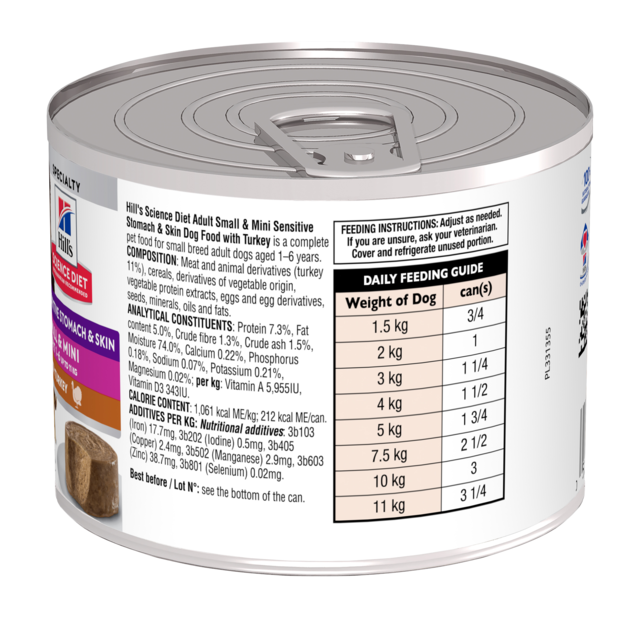 Hill's Science Diet Adult Sensitive Stomach & Skin Small & Mini with Turkey Wet Dog Food - Product Image 1