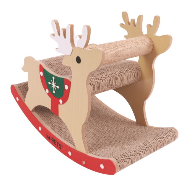 M-PETS Christmas Reindeer Cardboard Cat Scratcher - Product Image