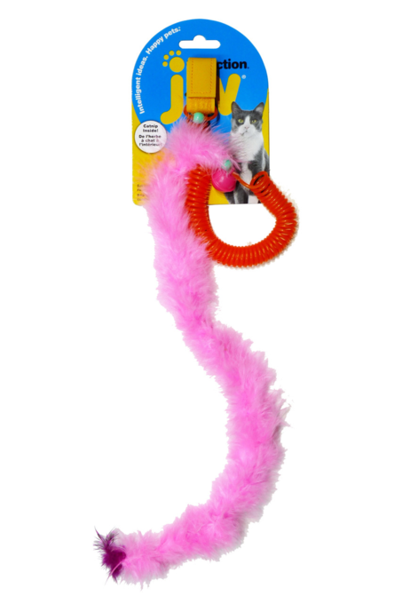 JW Cataction Springy Featherlite Catnip Boa Cat Toy - Product Image 0
