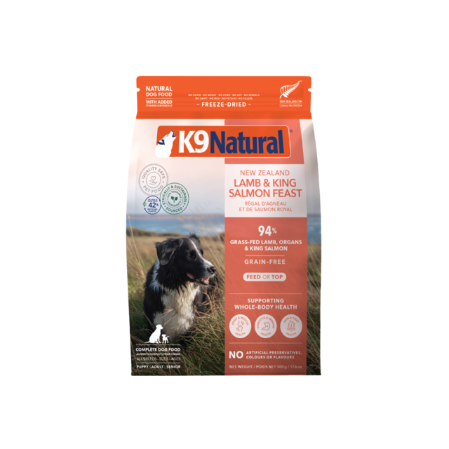 K9 Natural Lamb & King Salmon Lamb4袋セット K9 Natural Lamb & King Salmon Feast Freeze Dried Dog Food - Petdirect