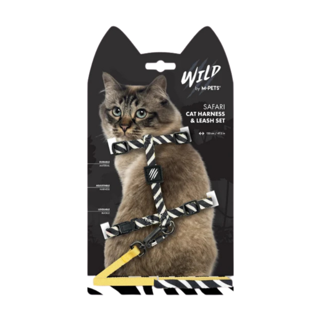 M-PETS Wild Safari Cat Harness and Leash Set - Product Image