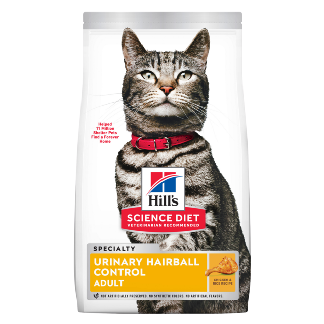Hill's Science Diet Adult Urinary Hairball Control Chicken Dry Cat Food - Product Image