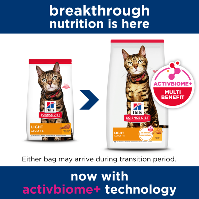 Hill's Science Diet Adult Light Dry Cat Food - Product Image 1