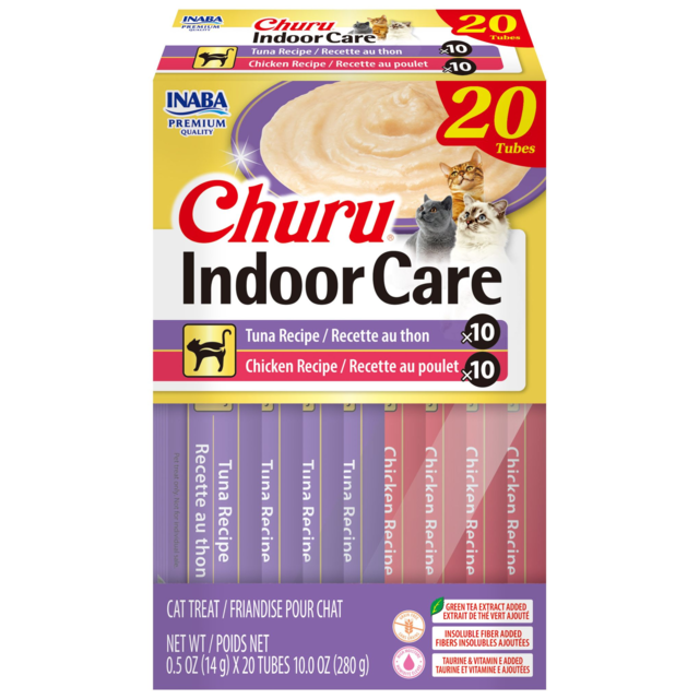 Inaba Churu Indoor & Hairball Care Tuna & Chicken Varieties Box Cat Treats - Product Image