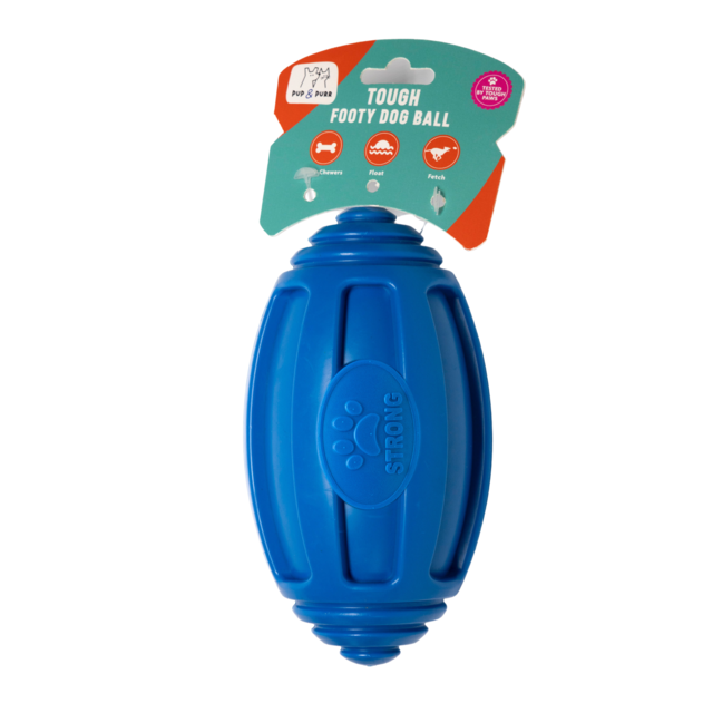 Pup & Purr Floatable Footy Ball Tough Dog Toy - Product Image