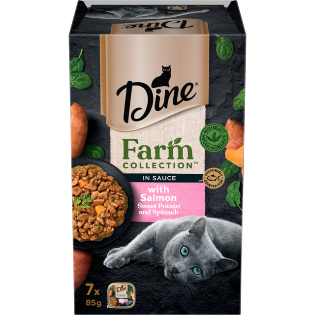 Dine Farm Collection with Salmon, Sweet Potato & Spinach Wet Cat Food Pack - Product Image