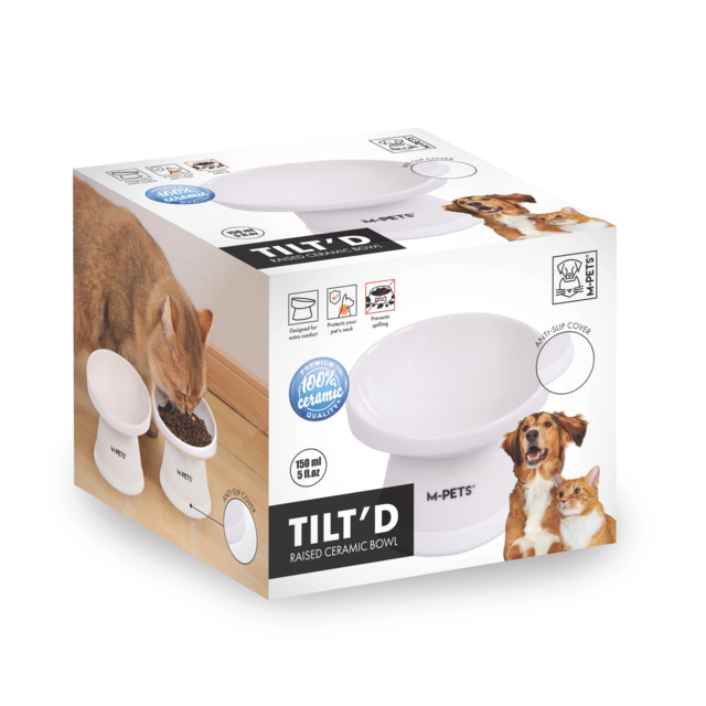 M-PETS Tilt'd Raised Ceramic Cat and Dog Bowl - Product Image 5