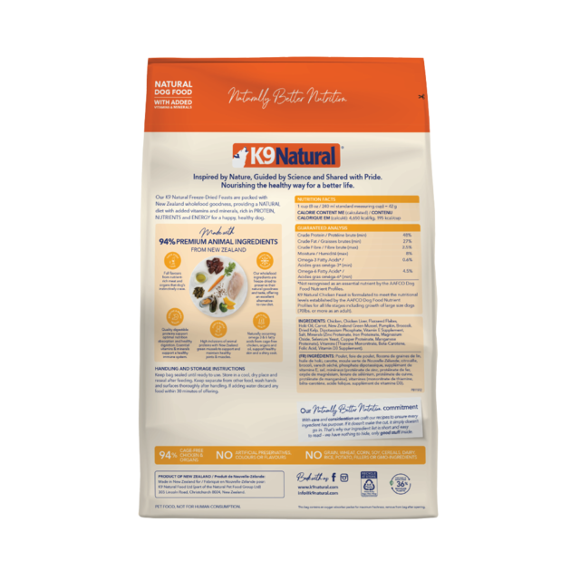 K9 Natural Chicken Feast Freeze Dried Dog Food - Product Image 3