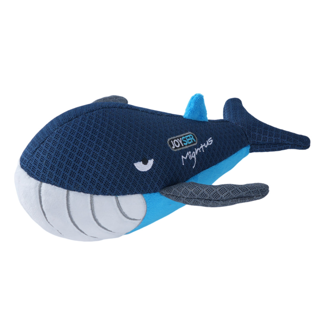 JOYSER Mightus Whale with Squeaker Dog Plush Toy - Product Image